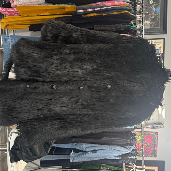 SpiritHoods Black Faux Fur Chic Outerwear Coat - Picture 2 of 5